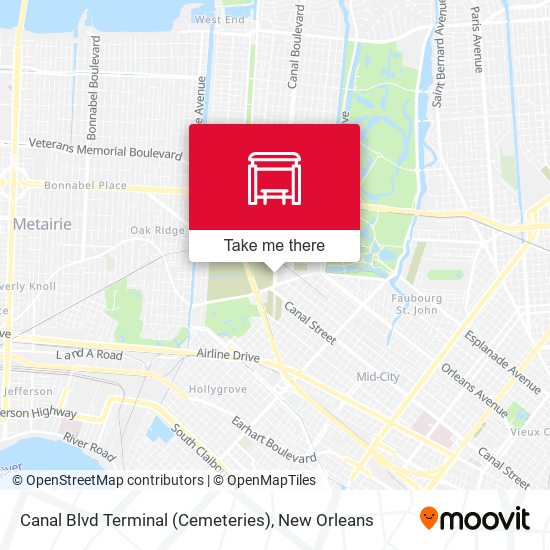 Mapa de Canal Blvd Terminal (Cemeteries)