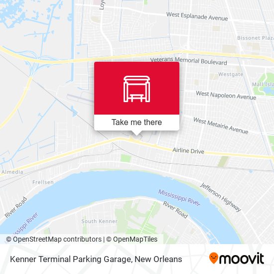 Kenner Terminal Parking Garage map