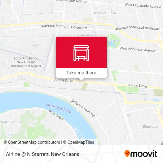 Airline @ N Starrett map