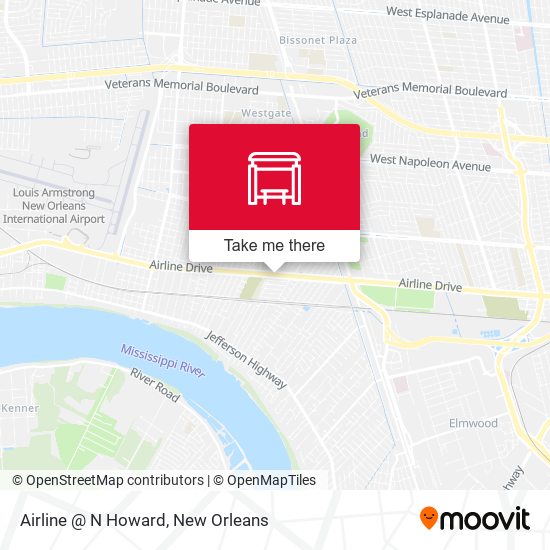 Mapa de Airline @ N Howard