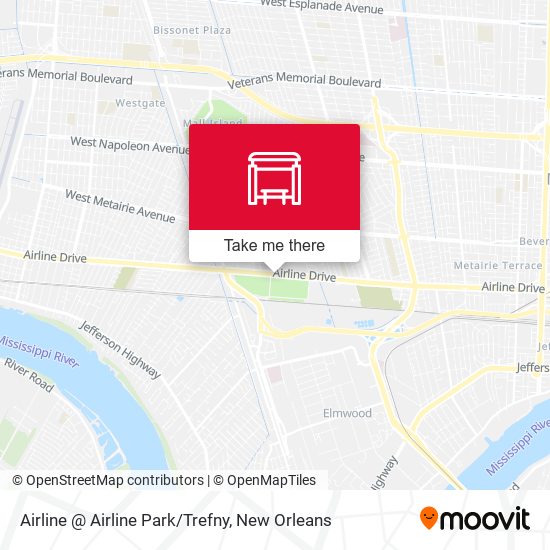 Airline @ Airline Park/Trefny map