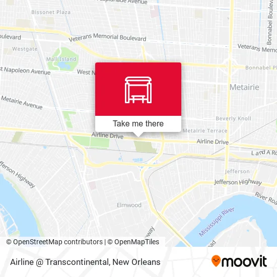 Airline @ Transcontinental map