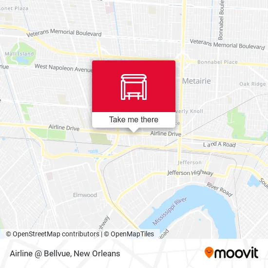 Airline @ Bellvue map