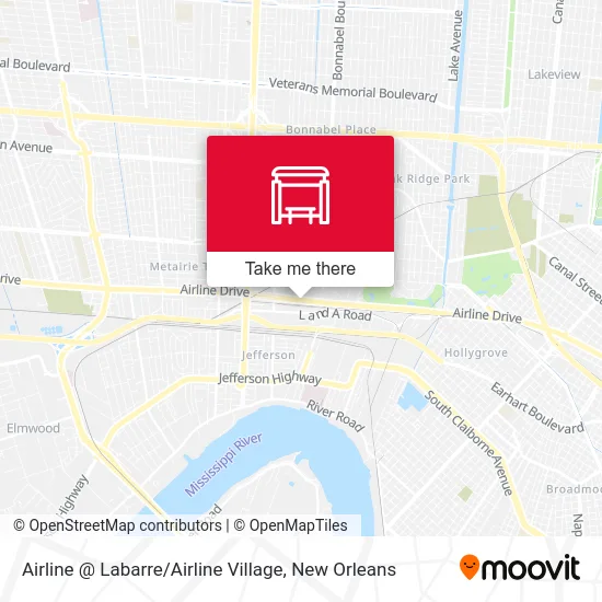 Airline @ Labarre / Airline Village map