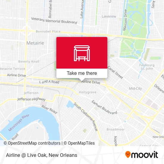 Airline @ Live Oak map