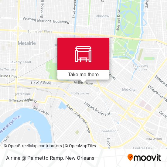 Airline @ Palmetto Ramp map