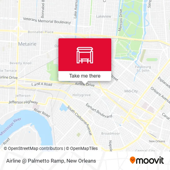 Airline @ Palmetto Ramp map