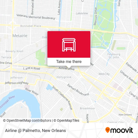 Mapa de Airline @ Palmetto