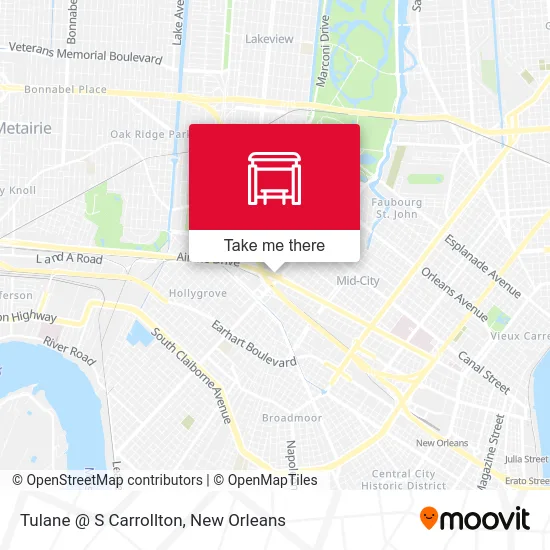 Tulane @ S Carrollton map