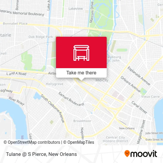 Tulane @ S Pierce map