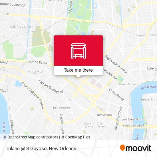 Mapa de Tulane @ S Gayoso