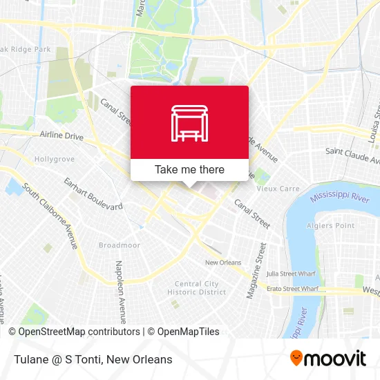 Tulane @ S Tonti map