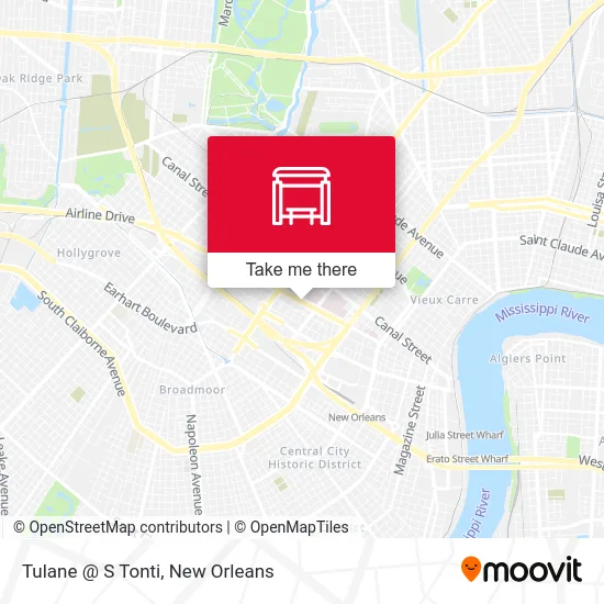 Tulane @ S Tonti map