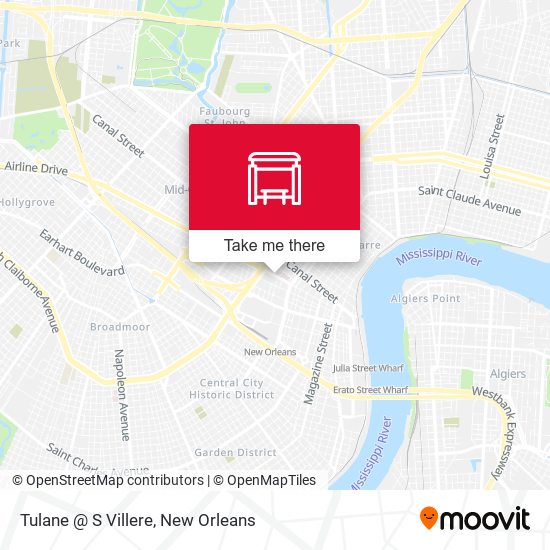 Tulane @ S Villere map