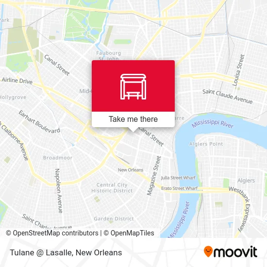 Tulane @ Lasalle map