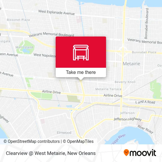 Clearview @ West Metairie map