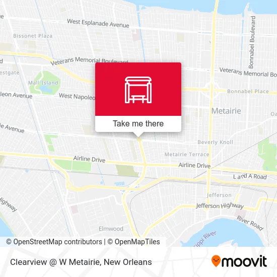 Clearview @ W Metairie map