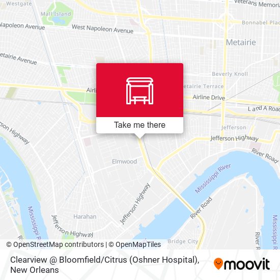 Mapa de Clearview @ Bloomfield / Citrus (Oshner Hospital)