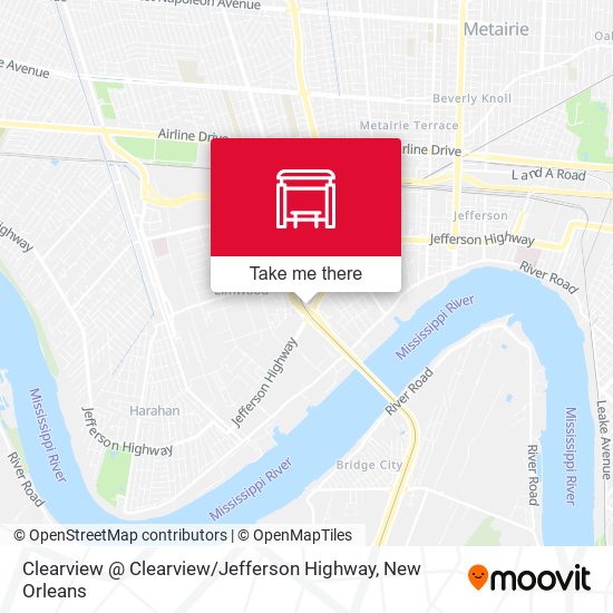 Mapa de Clearview @ Clearview / Jefferson Highway