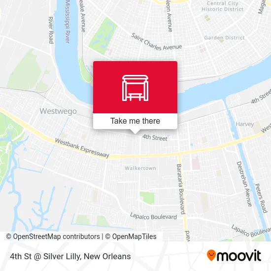 4th St @ Silver Lilly map