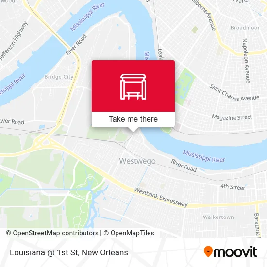 Louisiana @ 1st St map