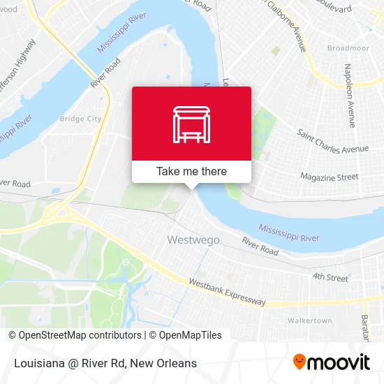 Louisiana @ River Rd map