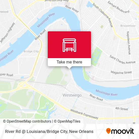 River Rd @ Louisiana / Bridge City map