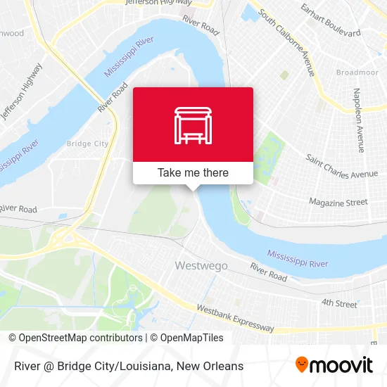 River @ Bridge City/Louisiana map