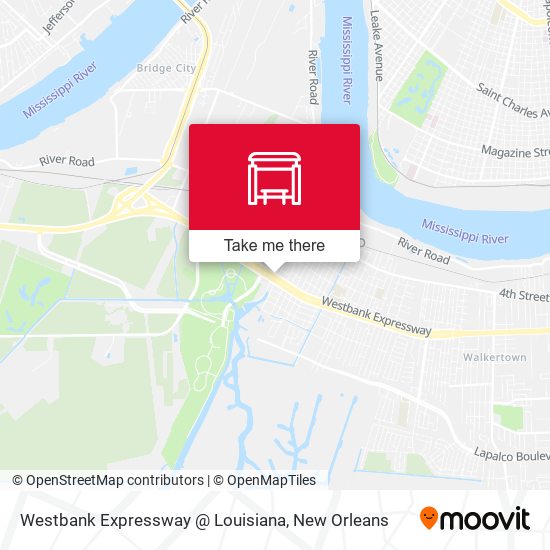 Westbank Expressway @ Louisiana map