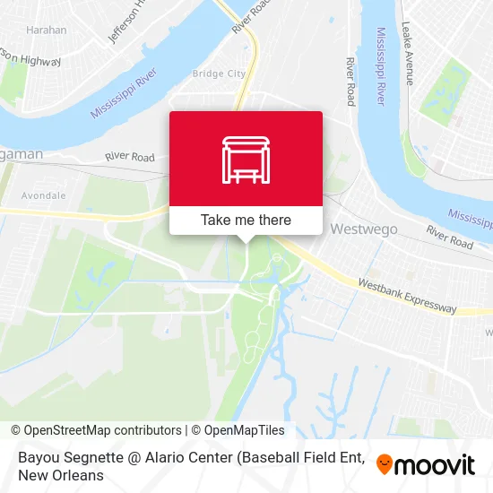 Bayou Segnette @ Alario Center map