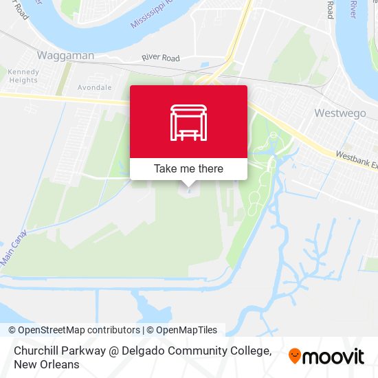 Churchill Parkway @ Delgado Community College map