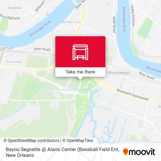 Bayou Segnette @ Alario Center map