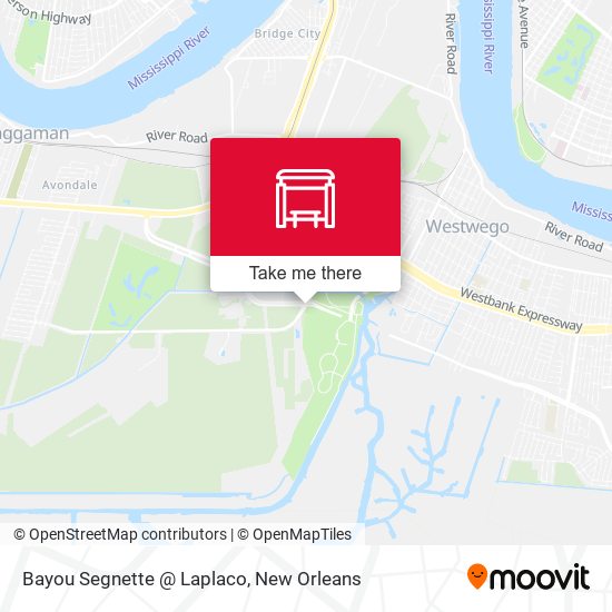 Mapa de Bayou Segnette @ Laplaco