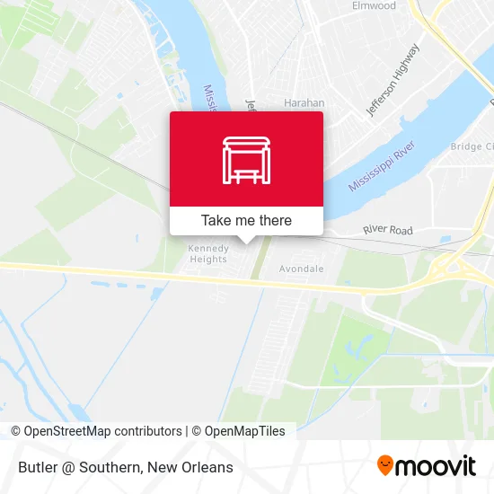 Butler @ Southern map