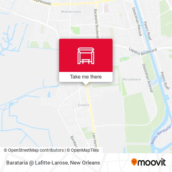 Mapa de Barataria @ Lafitte-Larose