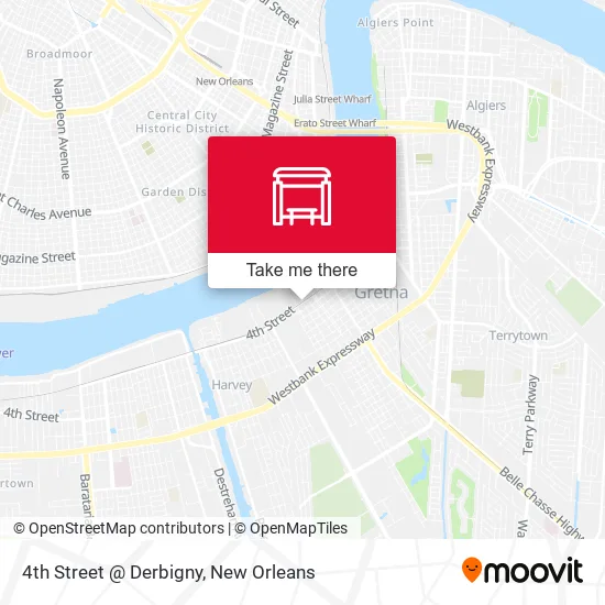 4th Street @ Derbigny map