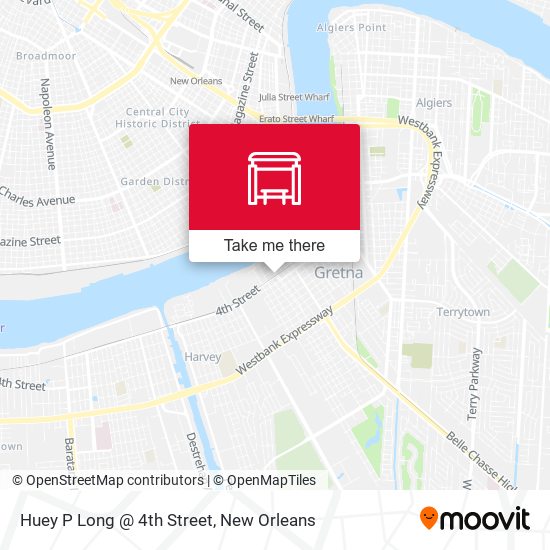 Mapa de Huey P Long @ 4th Street
