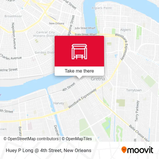 Huey P Long @ 4th Street map