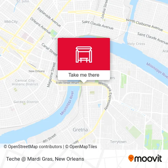 Teche @ Mardi Gras map