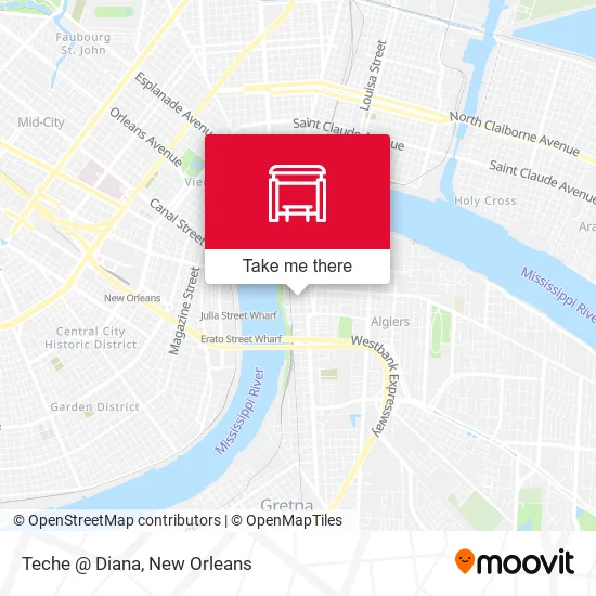 Teche @ Diana map