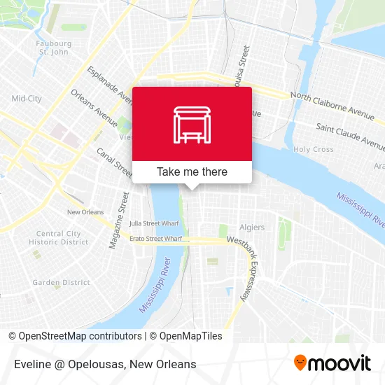 Eveline @ Opelousas map