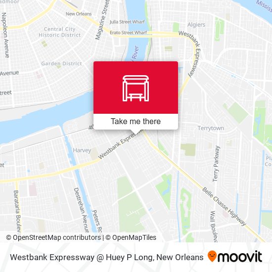 Westbank Expressway @ Huey P Long map