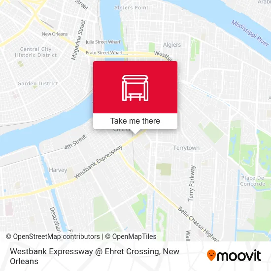 Westbank Expressway @ Ehret Crossing map