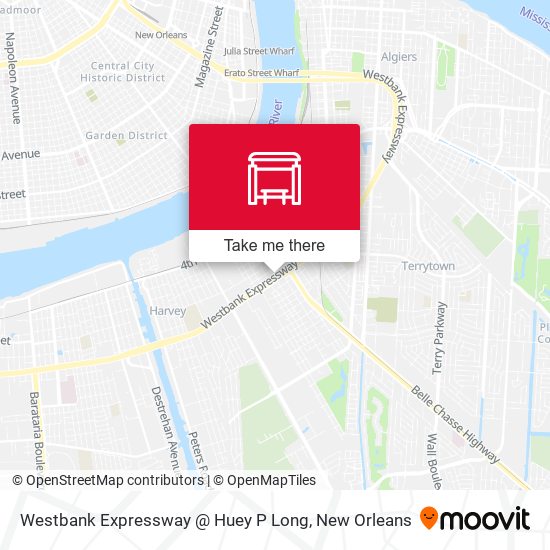 Mapa de Westbank Expressway @ Huey P Long