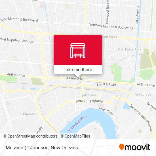 Metairie @ Johnson map