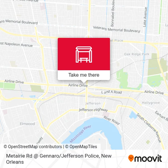 Metairie Rd @ Gennaro / Jefferson Police map