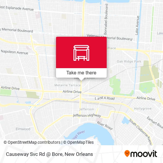 Causeway Svc Rd @ Bore map