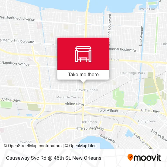 Causeway Svc Rd @ 46th St map
