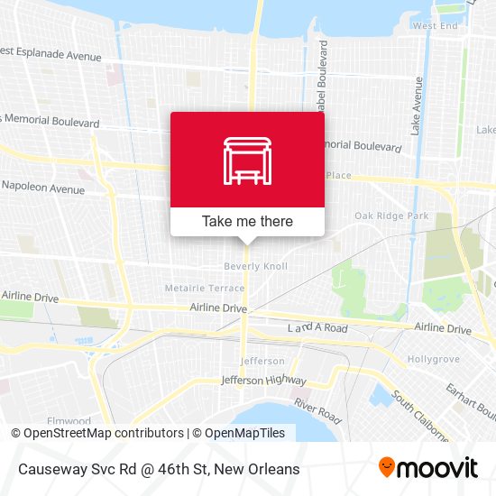 Mapa de Causeway Svc Rd @ 46th St
