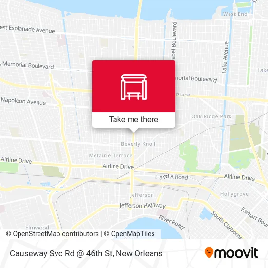 Causeway Svc Rd @ 46th St map